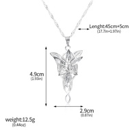 Movie The Lord Arwen Evenstar Necklace Elf Princess Arwen Twilight Star Crystal Pendant Necklaces fo