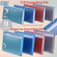 CBE V/S Size Expanding File / Zipper A4 Size Expanding File 13 Pockets F4303 / F4321
