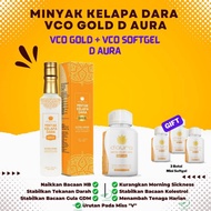 Minyak Kelapa Dara D Aura VCO Gold 250ml + VCO Softgel 80 Biji + Percuma Kapsul Mini Original HQ Dau