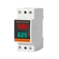 Đơn-giai đoạn màn hình LED kỹ thuật số Din Rail Power Meter vôn kế xoay chiều Ampe kế đồng hồ đo năn