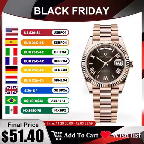 2025 New PAGANI DESIGN DD36 Man Watch Rose Gold Luxury Men Mechanical Watches Sapphire Mirror Automa