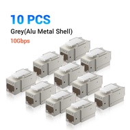 Vention Ekstender Jaringan 10Gbps RJ45 Konektor สำหรับ Cat7 Cat8อะแดปเตอร์ Kabel Cat6 Gigabit Betina