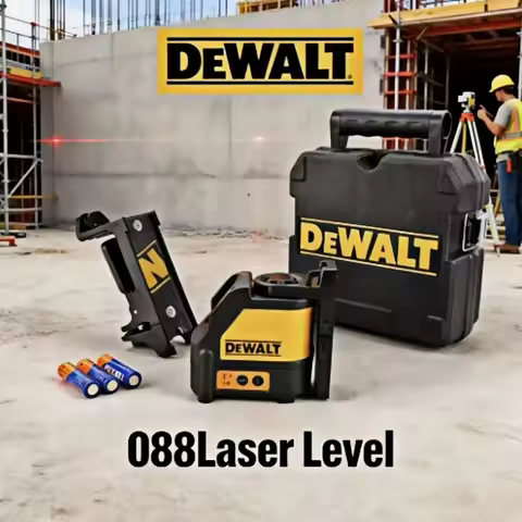 DEWALT DW088CG High Precision Self-Leveling Green Cross Line Laser Level for Construction