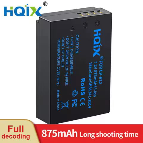 HQIX for Canon EOS Rebel SL1 M M50 Mark II M10 M200 100D X7 PowerShot SX70 HS Camera LP-E12 Charger 