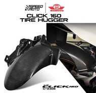 CLICK 160 TIRE HUGGER CARBON C-2308 / REAR FENDER GARNISH FOR HONDA CLICK 160 MOTORCYCLE 1PC SPEEDMO