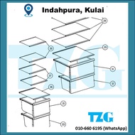 ORIGINAL (KULAI) REFRIGERATOR TRAY SHELF (FREEZER SIDE) KLHS K2038074 K2038073 K2038062 RS666N4ABN B