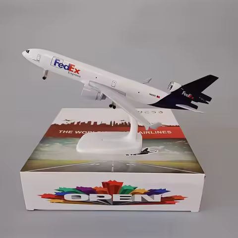20cm Md-11 Metal Alloy Model Plane Kits Air Fedex Express Airlines With Wheels Landing Gears Collect