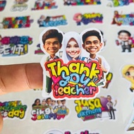 [New Design] Sticker Hari Guru Custom | Selamat Hari Guru | Happy Teacher Day | Simili Sticker