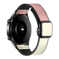 20mm 22mm For Samsung Galaxy Watch 6 Classic 43mm 47mm สาย For Watch 6 watch 5 4 40mm 44mm / Watch 5 Pro 45mm / watch 4 Classic 42mm 46mm / watch 3 41mm 45mm สาย Leather นาฬิกา สมาร์ทวอทช์ สายนาฬิกาข้อมือสำหรับ Magnetic Buckle สาย