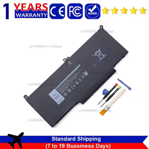 F3YGT Battery For Dell Latitude 12 7000 7280 7290 13 7000 7380 7390 E7390 E7490