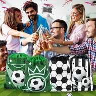 【Chuangtfx03】12Pcs Football Party Favors Drawstring Bags Soccer Ball Goodie Bag Kids Sports Theme Pa