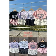 KATUN KidsLS | Wholesale Wholesale Wholesale | 84-80032 Girls' cotton skirt and pants set with t-shi