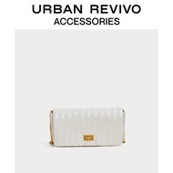 URBAN REVIVO อุปกรณ์เสริมสำหรับผู้หญิง ใหม่ กระเป๋าสะพายข้าง สไตล์อิน เรียบง่าย AW40BG3N2003 Ivory white