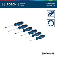 BOSCH 6pc TX screwdriver set ชุดไขควง TX 6 ชิ้น