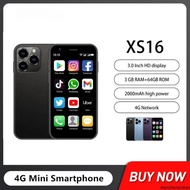 XS16 Mini 4G LTE Smartphones 3Inch HD Quad Core 3GB+64GB  Android 10 Mobile Phone Dual SIM Standby 2