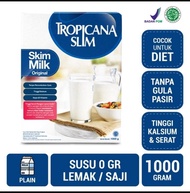 susu bubuk non fat tropicana slim ukuran 1kg rasa plain