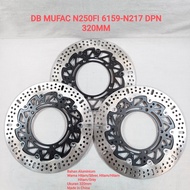 MUFAC NINJA250 FI DISC BRAKE 6159-N217 FRONT 320MM BLACK BLACK BLACK, BLACK/SILVER