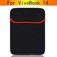For Asus VivoBook 14  Laptop Bags Computer PC Notebook  VivoBook14 Cases protect black red cover 14 inch