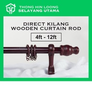 Wooden Curtain Rod 28mm Rosewood # Rod langsir Kayu # Curtain Railing # Rod Kayu