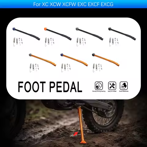 Motorcycle CNC Aluminum Side Stand Kickstand & Spring Kit For KTM 125 250 300 350 400 450 525 EXC 19