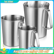 In stock-Piece Stainless Steel Measuring Cups 3-Piece Set Metal Pitcher Oz and ML Units 16 Ounces, 3