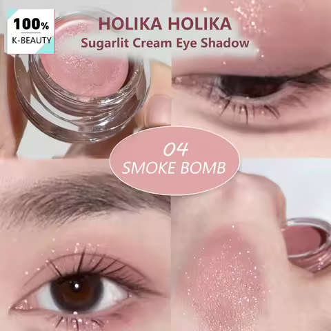 HOLIKA HOLIKA Sugarlit Cream Eye Shadow 04 SMOKE BOMB,Creamy Gel Texture,Non-Creasing,Spreadable,Kor