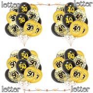 LETTER 12PCS Birthday Balloon, Latex 18th 30th 40th 50th 60th 30th BIrthday Balloons,  Party Props I