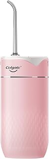 COLGATE Portable Water Flosser, Rechargeable, Water Resistant (IPX7), Pink, 1ct