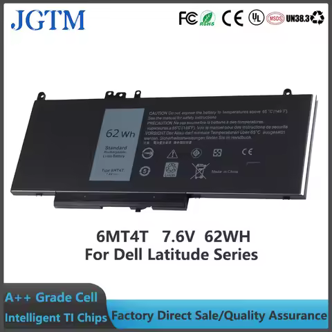 JGTM 6MT4T 7000mAh 62Wh Laptop Battery for Dell Latitude E5470 E5570 Precision 3510 0HK6DV 079VRK TX