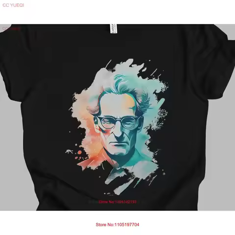 Erwin Schrödinger Watercolor Minimalist T Shirt Science Physics Mindspring Retreat vintage Washed Br