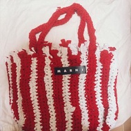 Marni market 紅白手挽袋