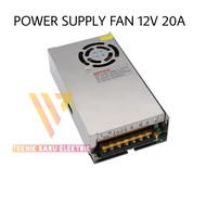 POWER SUPPLY 12V 20A 240W TRAVO 12 VOLT 20 AMPERE CCTV DVR LED STRIP MODUL AC TO DC