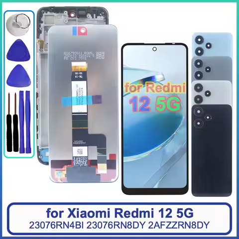 100% Tested LCD for Redmi 12 5G LCD Display Touch Screen Digitizer Replacement for Redmi 12 5G Phone