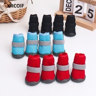 XRCOIF Dog Boots, Wear-resistant Anti-Dirt Dog Shoes, Mesh Non-slip Breathable Pet Shoes for Small D