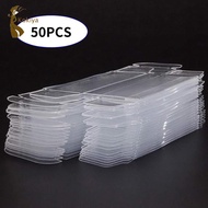 [kokiya] 50Pcs PVC Transparent Box 1/64 Car Toy Display Showcase 30x40x82mm Display Case