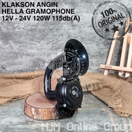 KLAKSON ANGIN HELLA AIR HORN GRAMOPHONE TRUCK SCANIA VOLVO 12V - 24V BERKUALITAS