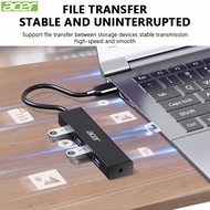 Acer 4-in-1 USB2.0/3.0 hub, 4 USB data ports, cable length 15cm/100cm, suitable for laptops PC、 Desk