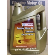 (100% Original)TOYOTA GENUINE ENGINE OIL 5W40 FULLY SYNTHETIC ENGINE OIL 4LITER