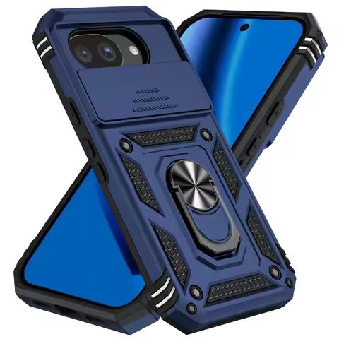 Armor Ring Bracket Push Window Protection Phone Case for Google Pixel 10A 9A 8A 8 9 10 Pro XL Shockp