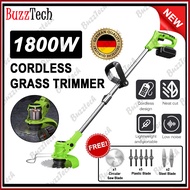 BuzzTech 1800W 388V Cordless Grass Trimmer Mesin Rumput Household Grass Cutter Electric Lawn Mower Pemotong Rumput Kayu 割草机