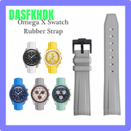 ALSO Watch Band for Omega X Swatch Joint MoonSwatch Strap Seamaster 300 Men Women 20mm Rubber Silicone Curved End Bracelet for Seiko LAOSD