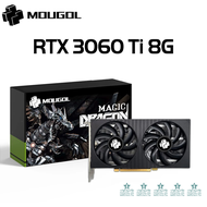 MOUGOL การ์ดจอใหม่ Nvidia GeForce RTX3060Ti 8G การ์ดเกมหน่วยความจำวิดีโอ GDDR6 PCIEx16การ์ดคอมพิวเตอร์เดสก์ท็อป256บิต4.0