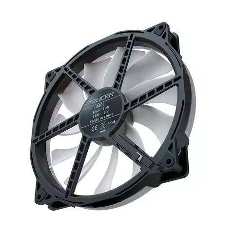 TEUCER FD200 200mm ARGB Computer Case Fan 5V 3PIN LED Cooling Fans Desktop PC Case Accessories