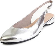 IM39516 Women's Pumps, Back Belt, Low Heel, Made in Japan, Silver, 9.3 inches (23.5 cm), Silver, 23.