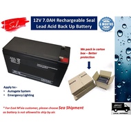 【Tiktok Hot】 12V 7AH Battery - Rechargeable Seal Lead Acid Back Up Battery for Autogate Backup (12V7AH)