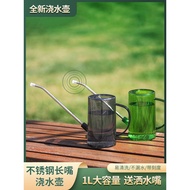ST-⛵Stainless Steel Long Mouth Watering Kettle Watering Kettle Household Watering Pot Watering Pot Watering Pot Gardenin