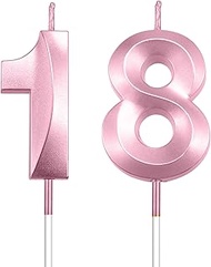 18th Birthday Cake Topper, Purple 18th Birthday Candle, 18 Candles 18th Birthday Cupcake Party Favor