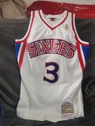（金章) Mitchell & Ness HWC Hardwood Classics 費城76人 Allen Iverson jersey 球衣