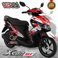 Decal Xeon GT 125 Full Body Stiker Xeon GT 125 Full Body Striping Xeon GT 125 Variasi Red Design 02