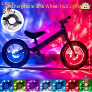 SUHU Bike Wheel Hub Lights, LED Rechargeable  Colorful Bicycle Spoke Lights,  Safety Warning Decoration Bicycle Lights